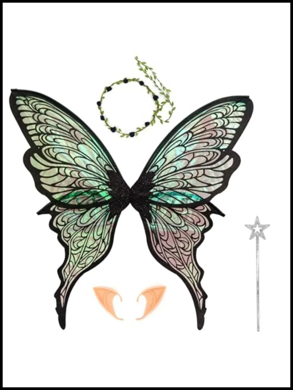 Oversized Organza Fairy Wings Adult Cosplay Halloween Sparkly Party